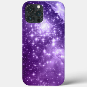 iPhone 13 Pro Max Coque Étoiles magiques violettes