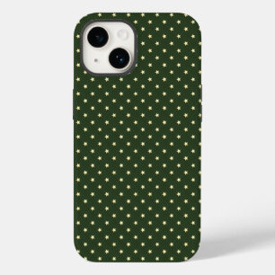 Coque Pour iPhone 14 Étoiles minuscules Étoiles Vert foncé