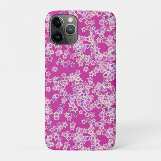 Coques Case-Mate iPhone Étoiles, nuances lilas contre magenta (Dos)