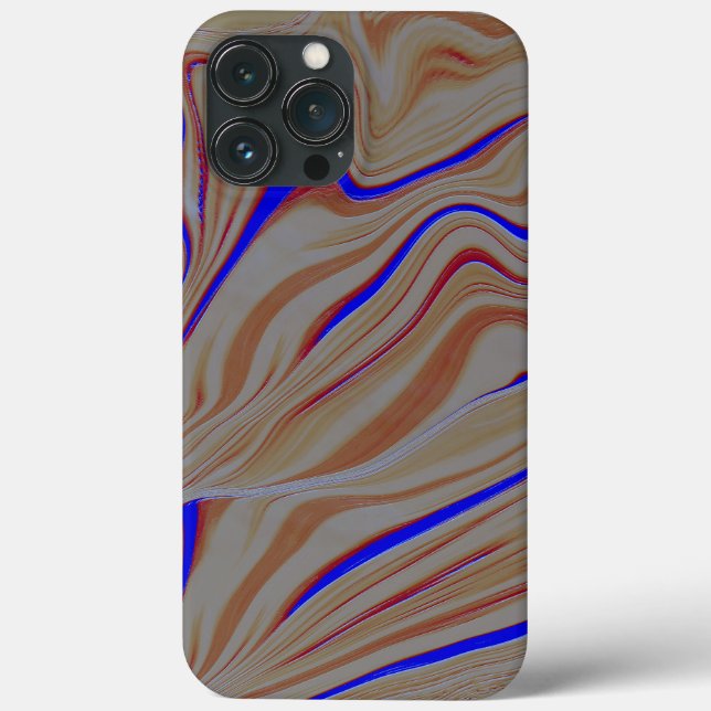 Coques Case-Mate iPhone Étroits ondulations bleues entre les couches de ci (Verso)