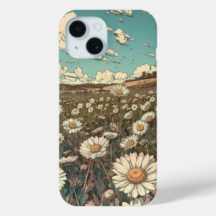 Coque Pour iPhone 15 "Étui de téléphone Daisy Field"