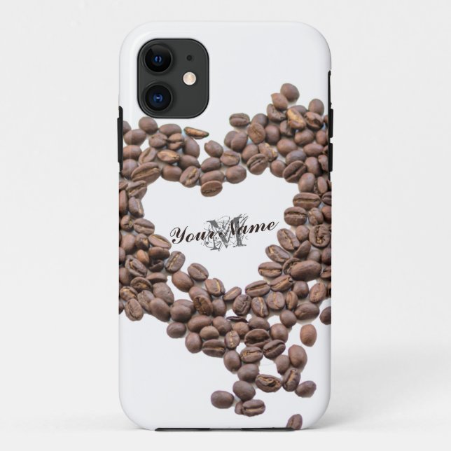 Coques Case-Mate iPhone Etui de téléphone Monogram Coffeeholic personnalis (Dos)