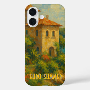 Coques iPhone 16 Euro Summer Oil Peinture Villa