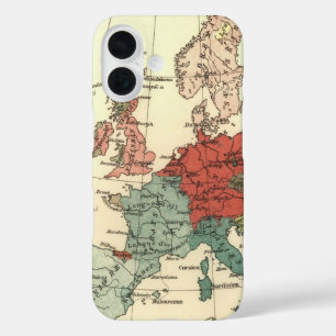 Coques iPhone 16 Europe Carte Pays Antique Mondiale