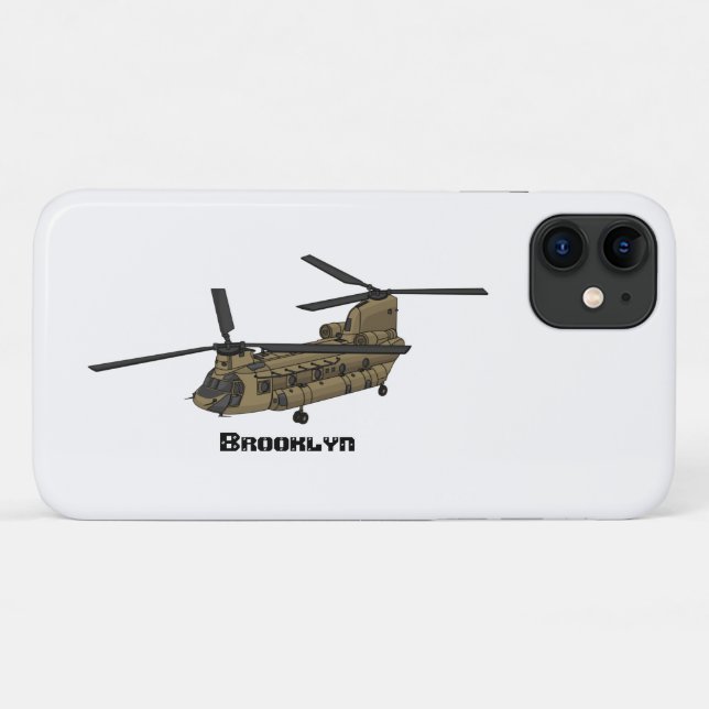 Coques Case-Mate iPhone Exemple d'hélicoptère militaire Chinook (Dos (Horizontal))