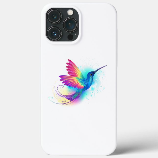 Coques Case-Mate iPhone Exotic Rainbow Hummingbird (Verso)