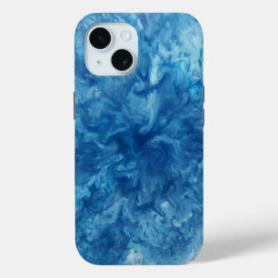 Coque Pour iPhone 15 Explosion d'aquarelle bleue