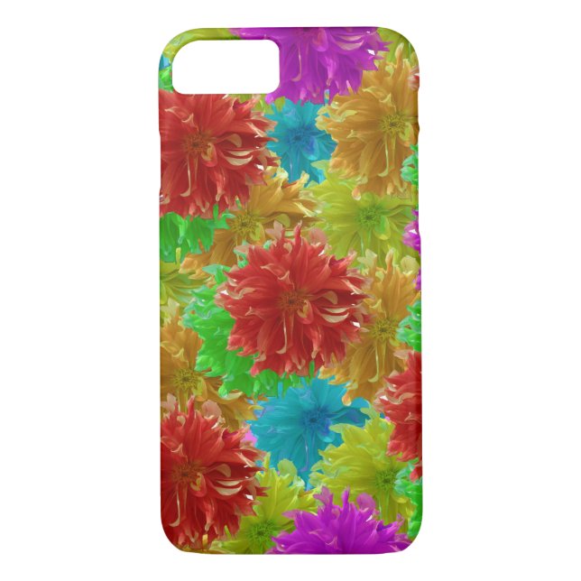 Coques Case-Mate iPhone Explosion de fleurs Rainbow Dahlia (Dos)
