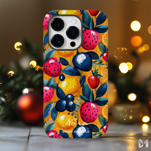 Coque Pour iPhone 14 Pro Explosion de Fruits Vibrants dans une Palette de C