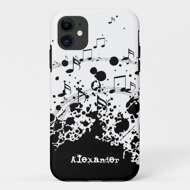 Coques Case-Mate iPhone explosion de musique cool de nom personnalisé (Dos)