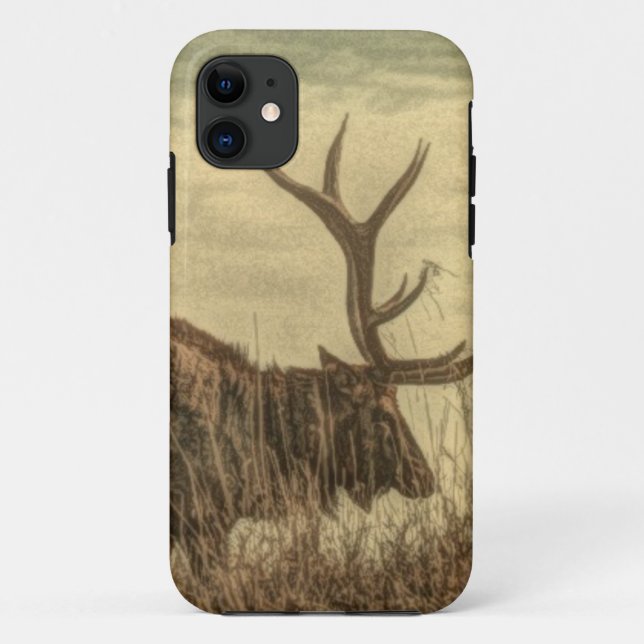 Coques Case-Mate iPhone extérieur sauvage faune rustique Bull Elk (Dos)