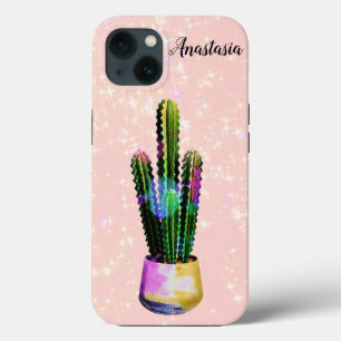 Case-Mate iPhone Case Extraordinaire, Cool, rose étincelant, Cactus