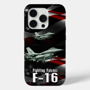 Coque iPhone 15 Pro F16 contre les faucons de combat chasterjet téléph