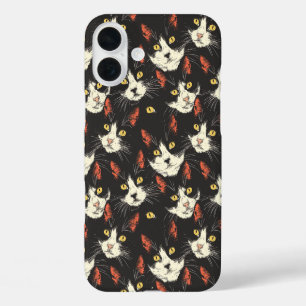 Coques iPhone 16 Plus Façades de chats élégantes