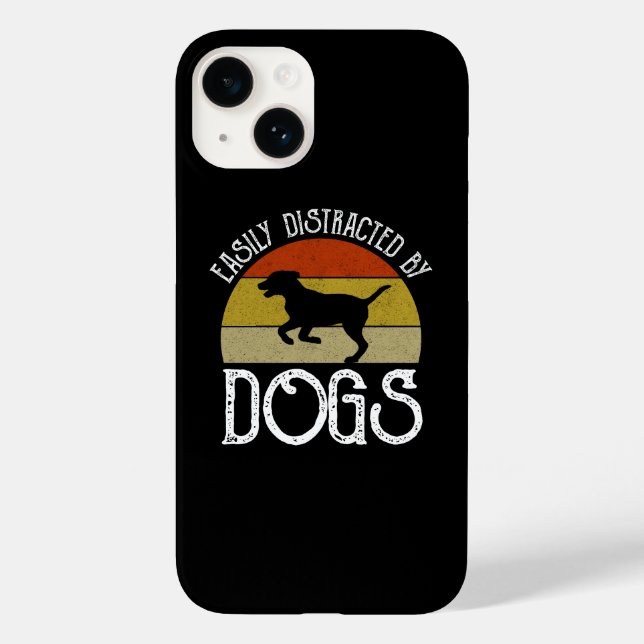 Coques Case-Mate iPhone Facilement Distrait Par Les Chiens (Verso)