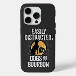 Coque iPhone 15 Pro Facilement distrait par les chiens et le Coque-Mat