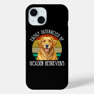 Coque Pour iPhone 15 Facilement Distrait Par Les Golden Retrievers