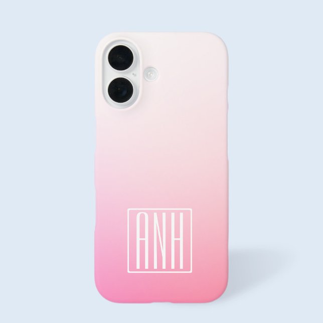 Coques Case-Mate iPhone Fading Pinks Dégradé et Vos Initiales (Créateur téléchargé)