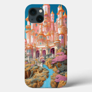 Case-Mate iPhone Case Fairy Tale Castle Rose White Gold Imaginaire Art