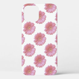 Coque iPhone 12 Faisée de gerbera rose pâle