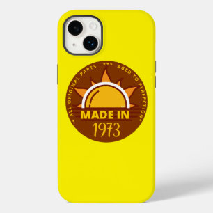 Coque Pour iPhone 14 Plus FAIT EN 1973 drôle cadeau d'anniversaire