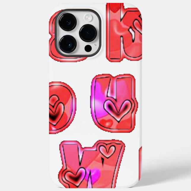 Coques Case-Mate iPhone Faites votre propre coeur Art Design d'impression (Verso)