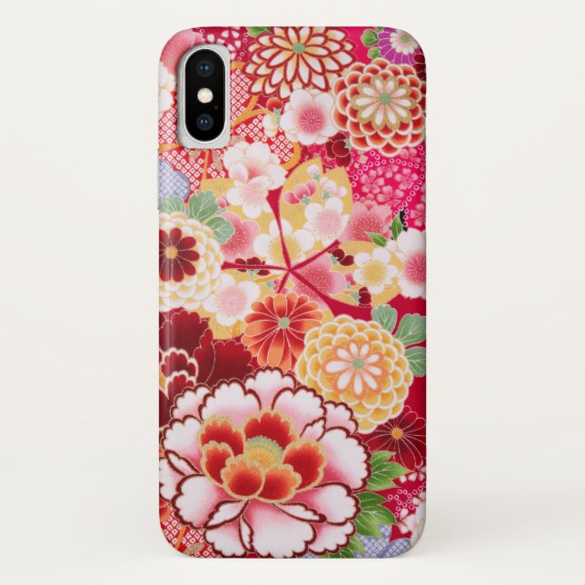 Coques Case-Mate iPhone Falln Red Floral Burn (Dos)