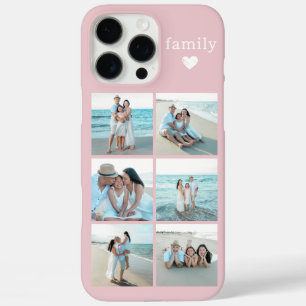 Coques iPhone 16 Pro Max Famille 6 Photo Rose Pâle