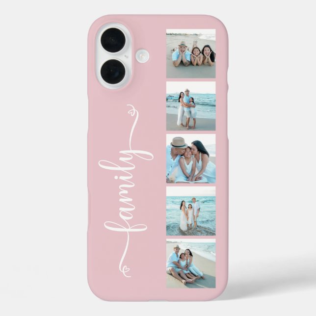 Coques Case-Mate iPhone Famille de polices Script Photo Rose Blush (Verso)