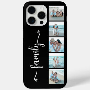 Coque iPhone 15 Pro Max Famille de scripts Photo Noir