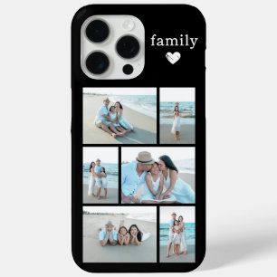 Coque iPhone 15 Pro Max Famille Moderne 6 Photo Noir