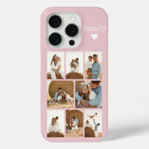 Coque iPhone 15 Pro Famille Moderne 8 Rose Pâle Photo