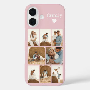 Coques iPhone 16 Famille Moderne 8 Rose Pâle Photo