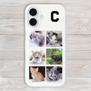 Coques iPhone 16 Famille Monogrammée Animaux de compagnie 6 Carré P
