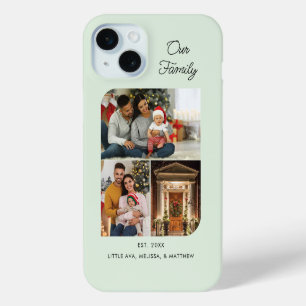 Coque iPhone 15 Mini Famille Noël Photo Grand-mère Personnaliser