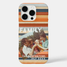 Famille photo personnalisée retro coucher de solei
