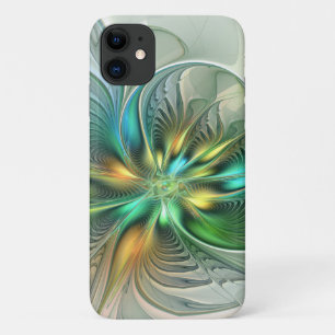Case-Mate iPhone Case Fantaisie Abstraite Moderne Fleur Fractale Colorée