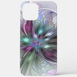 Case-Mate iPhone Case Fantaisie Abstraite Moderne Fractale Fleur Colorée