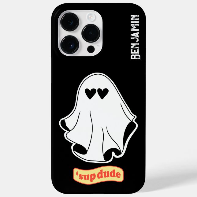 Coques Case-Mate iPhone Fantôme avec les yeux d'amour 'sup dude personnali (Verso)