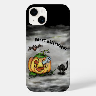 Coque Pour iPhone 14 Fantôme, Chat, Chat et Citrouille, Bonne Halloween