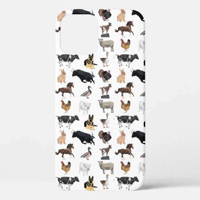 Coques Case-Mate iPhone Farm Animals Pattern (Verso)