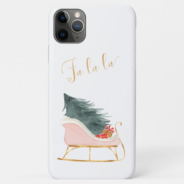 Coques Case-Mate iPhone Farmaid Pink Christmas Sleigh Falala (Dos)