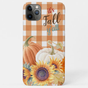 Case-Mate iPhone Case Farmhouse Orange Buffalo Check Citrouille Sunflowe