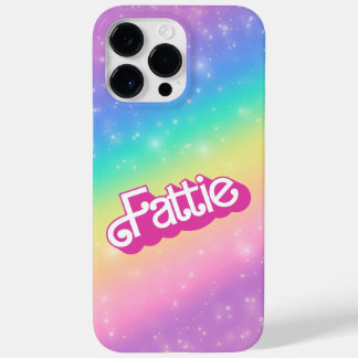 Coque Pour Pour iPhone 14 Pro Max Fattie Plus Size Rainbow Retro 90's Nostalgie rose