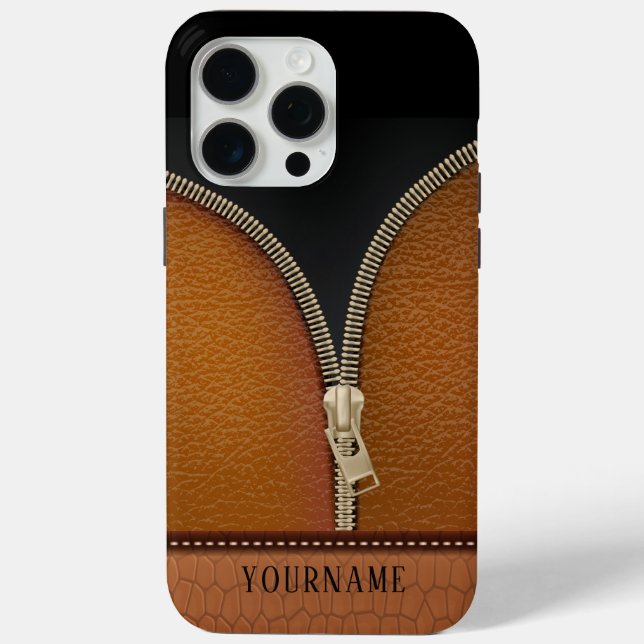 Coques Case-Mate iPhone Faux cuir avec fermeture éclair (Verso)