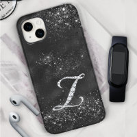 Faux de cristal lettre de strass Z noir