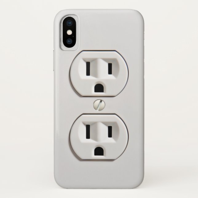 Coques Case-Mate iPhone Faux débouché électrique drôle (Dos)
