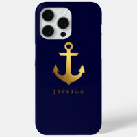 Faux Gold Foil Ancre personnalisée