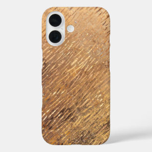 Coques iPhone 16 Faux Golden Strokes Noël