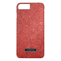 Faux Red Parties scintillant Luxury Custom iPhone